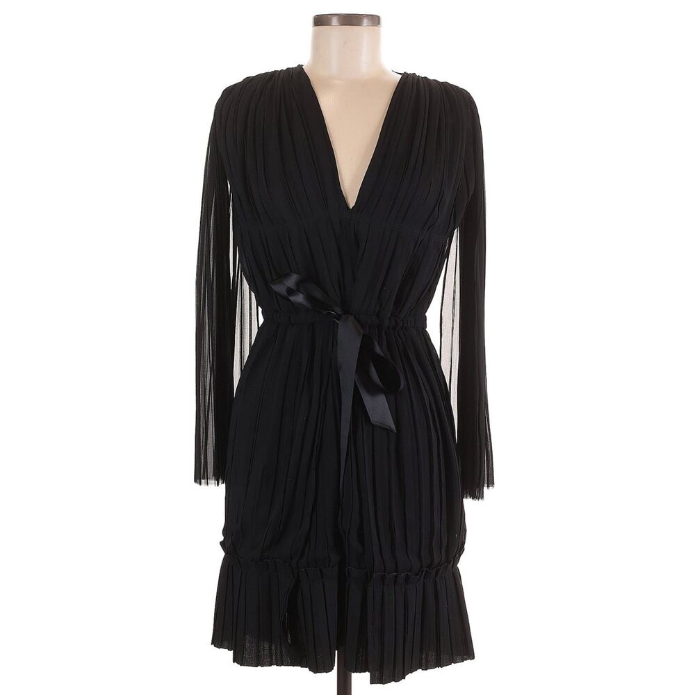 TRE by Natalie Ratabesi The Lido pleated sleeveless black mini party dress Sz 6